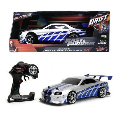 Auto Rc Fast Furious Nissan Skyline Gtr R34 110 Drift Usb | Envío gratis