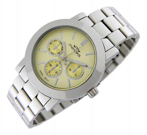 Reloj Pulsera Montreal Mujer Ml1293 Malla De Acero Inox.