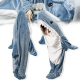Saco De Dormir Con Forma De Tiburón, 210 X 90 Cm, Pijama, Ma