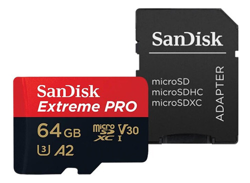 Sandisk Tarjeta De Memoria Extreme Pro Con Adaptador Sd 64gb