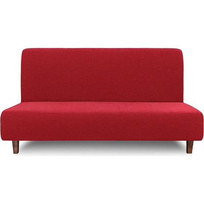 Funda De Futón Elástica Para Sofá Cama Protectora Sin Brazos Color Bordó | MercadoLibre