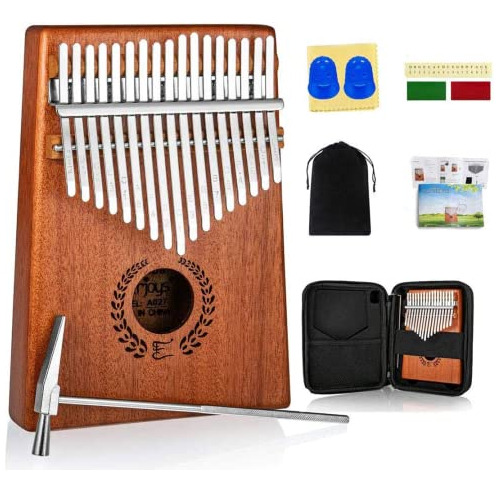 Kalimba Thumn Piano 17 Keys Caoba C/ Estuche