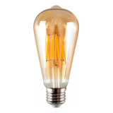 Lampara Filamento Led 8w Edison Retro Vintage St64 Dorada Hz