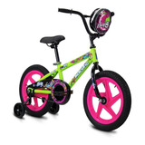 Bicicleta Mercurio Infantil Para Niña Nuby Rodada 16 Verde