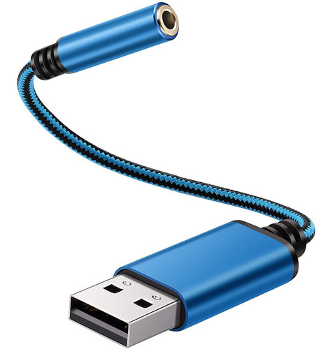 Adaptador De Audio Usb A Conector De 3,5 Mm, Para Pc, Ps4, M