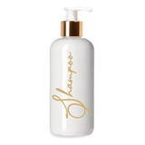 Botella Dispensadora Blanco P/ Baño Etiqueta Shampoo 250ml