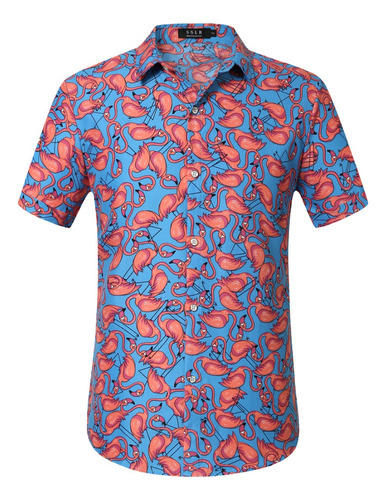 Camisa Hawaiana Premium De Manga Corta Para Hombre