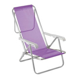 Cadeira 8 Posições Praia Piscina Reclinável Alumínio Mor