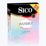 Preservativos Condones Sico Invisible Ultra Sence 55 Piezas 