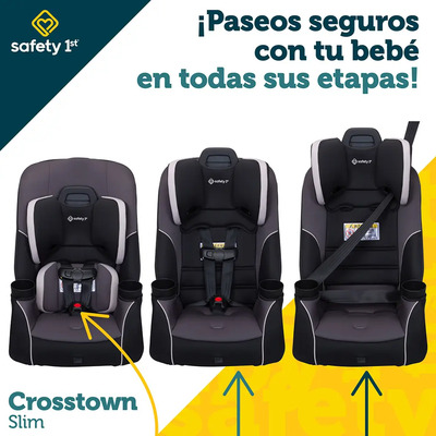 Autoasiento Safety 1st Crosstown Slim City Storm Gris Oscuro | Meses sin interés