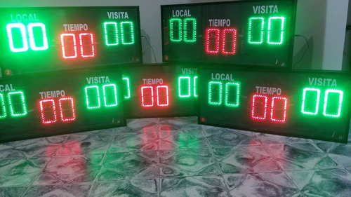 Tablero  Led Futbol 5 O Voley, Con Tantos