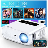 Groview Proyector, 15000lux 490ansi Native 1080p Wifi Blueto