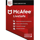 Mcafee Livesafe 1 Año Dispositivos Ilimitados 