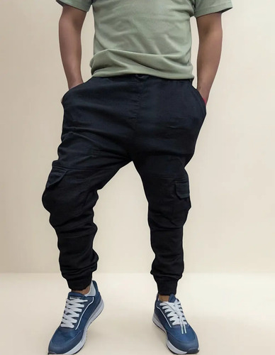 Pantalon Jogger Gabardina Estilo  Destruccion Para Caballero | Meses sin interés