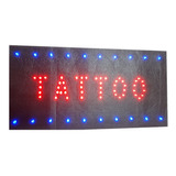 Cartel Led Tattoo 50 X 25 Cm. Nacional