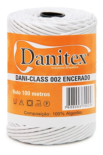 Cordão Encerado De Algodão Danitex 2mm Com 100mts
