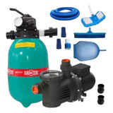 Bomba P/piscina 1/3cv Dancor C/filtro Dfr12 30.000l + Kit