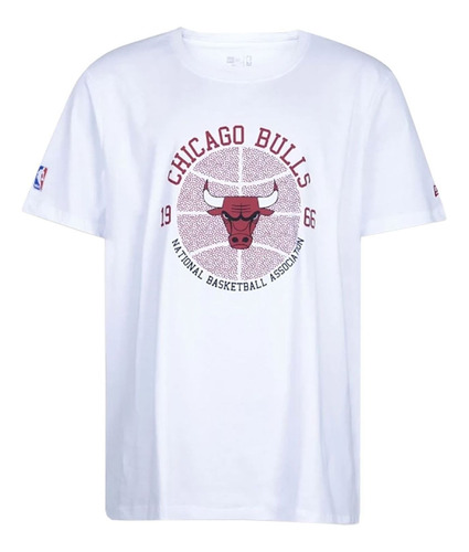 Camiseta New Era Plus Size Nba Chicago Bulls - Branco