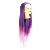 Cabello De Peluquero Con Cabeza De Maniquí, Color Morado Y R