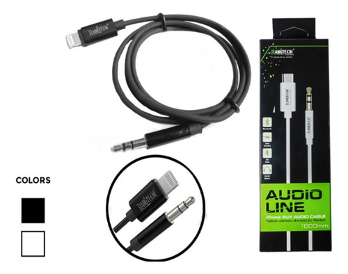 Cable Auxiliar 3.5 Para iPhone 7/7p,8/8p,x Y iPad