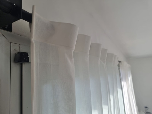 Juego De Cortinas Presilla Escondida 220x220 Gasa De Algodón