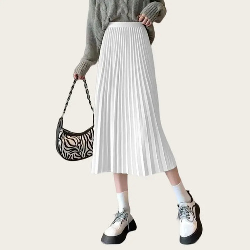 Falda De Plisada Mujer De Alta Calidad Stretchcómoda Casual | MercadoLibre