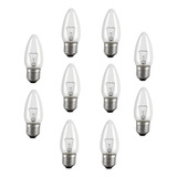 Paquete 10 Focos Vela E27 Osram Claro Incandescente 25w 125v Color De La Luz Cálida