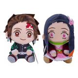 2pcs Juguete De Peluche Tanjirou Nezuko,20 Cm Demon Slayer