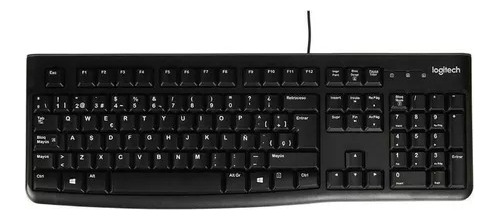 Teclado Logitech K120 Qwerty Español España Color Negro