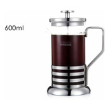 Cafetera Manual De Acero Inoxidable Tetera Té Portátil 600ml