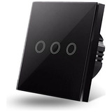 Interruptor Inteligente Triple Negro Smart Home