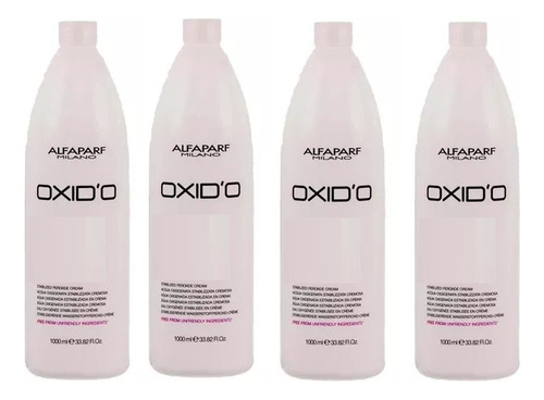 Kit 4 Água Oxigenada  Oxid´o 1 Litro - Alfaparf 