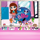 Painel De Festa Infantil Littlest Pet Shop + Displays Rubi