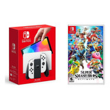 Consola Nintendo Switch Oled Wht+ Juego De Super Smash Bros