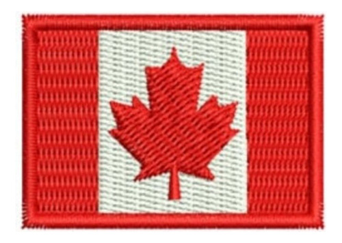 Kit C/2 Bandeira Do Canadá Bordado - Patch