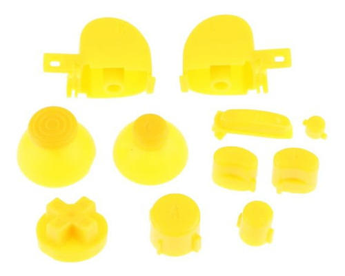 Set Botones Color Amarillo Solido Para Gamecube