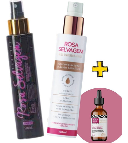 Kit Rosa Selvagem + Rosa Selvagem Clareador Ácido Ativado