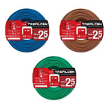 Cable Unipolar De 2,5mm Pack X 3 Rollos De 25 Metros