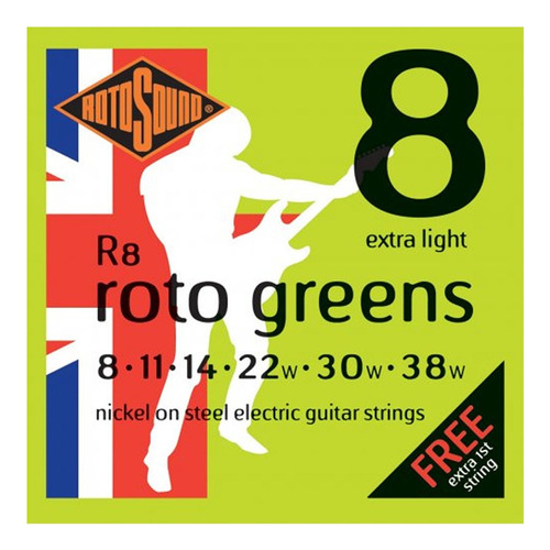 Jgo De Cuerdas P/guitarra Electrica Serie Roto Greens R8