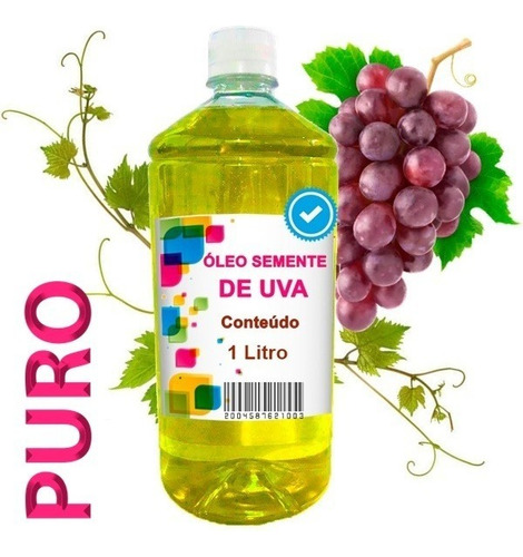  Oleo De Semente De Uva Vegetal Puro Natural Corporal 1 Litro