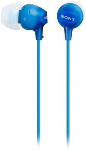 Auriculares Ergonómicos Ex Sony Mdrex15 Con Micrófono Azul