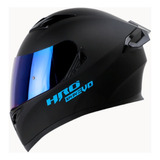 Casco Hro 514 Evo Solid Negro/ Azul Certificado Dot De Moto 