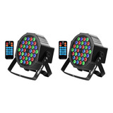 Paquete De 2 Luces De Escenario 36 Luces Led Dj Rgb Par...