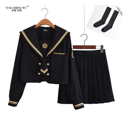 Conjunto De Trajes Jk, Saia Plissada De Manga Curta, Escola