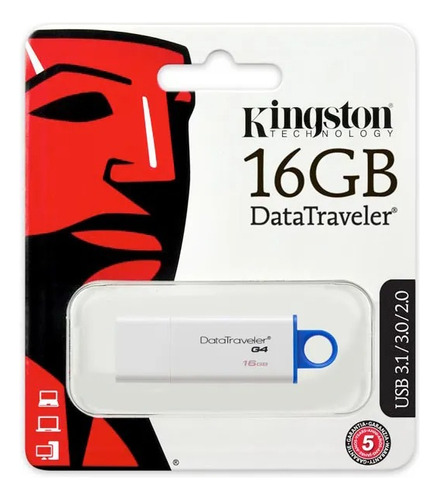 Kingston Datatraveler G4 Dtig4 16 Gb   Blanco/azul