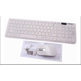 Kit Teclado E Mouse Sem Fio Wireless Estone Branco Slim