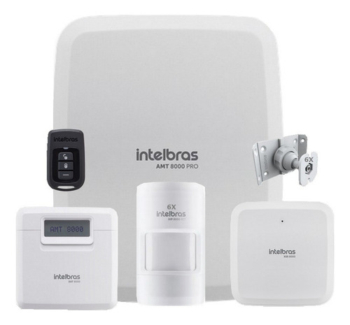 Kit Alarme Wifi Intelbras Amt 8000 Pro 6 Sensor Infra Pet