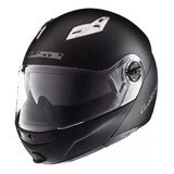 Casco Rebatible Doble Visor Ls2 370 Negro Brillo Mate Top Ra