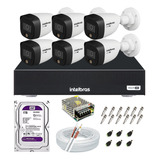 Kit Cftv 6 Câmeras Intelbras 1080p Colorido Noite Mhdx 3008c