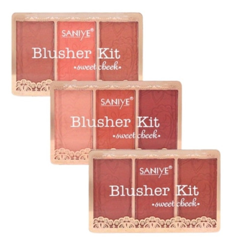 Paleta De Rubor Sweet Cheek Con 3 Tonos Saniye Original